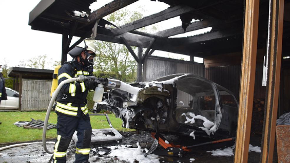 Feuer greift auf Auto und Carport über Rheiderland Zeitung