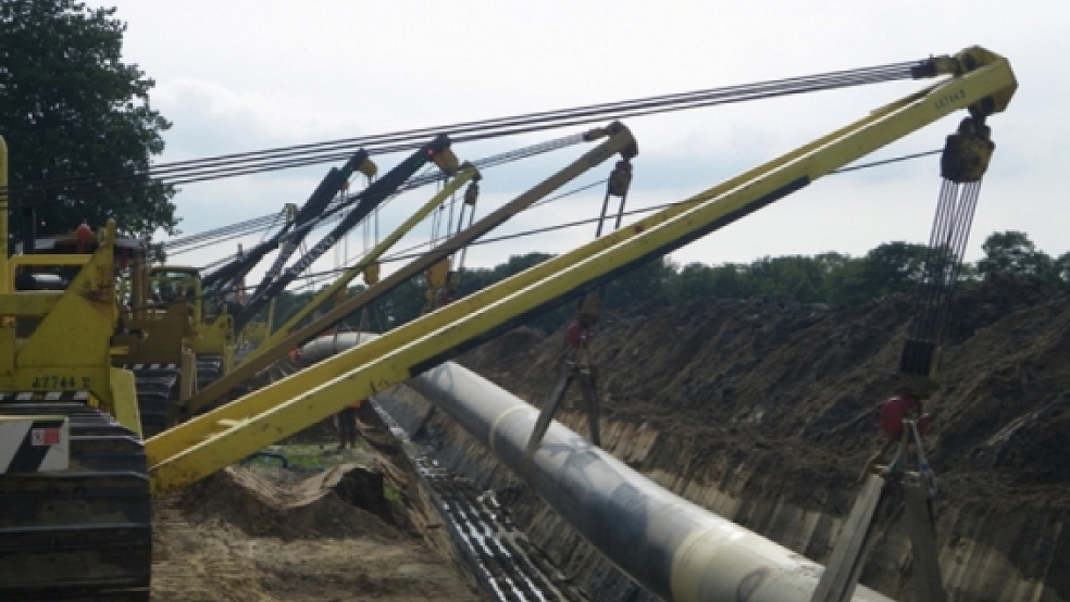 Unter die Erde gebracht ist die Bunde-Etzel-Pipeline schon lange. Jetzt soll erstmals Gas durchgeleitet werden. © Foto: BEP