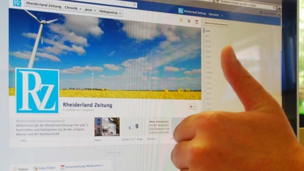 Mit einem Klick in die digitale Redaktion: Das RZ-Team freut sich über viele neue Gesichter, die den »Gefällt mir«-Button auf der Facebook-Seite anwählen. © Foto: Hanken