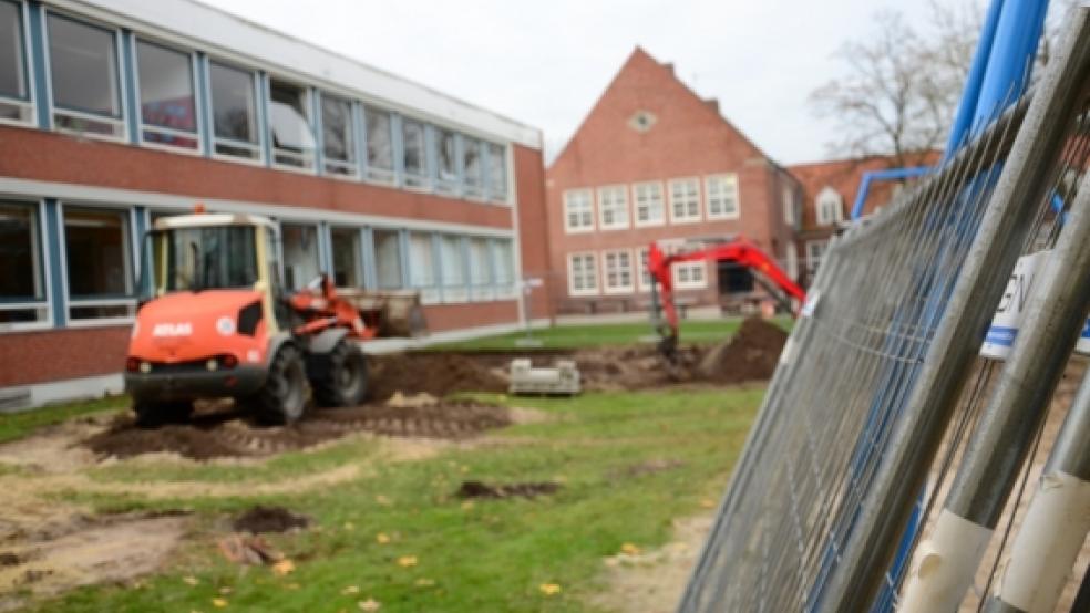 Neue Spielgeräte für die Pestalozzi-Förderschule Weener: Auf dem Schulhof sollten bald unter anderem eine Dreifachschaukel und eine Slackline ihren Platz finden.  © Wübbena