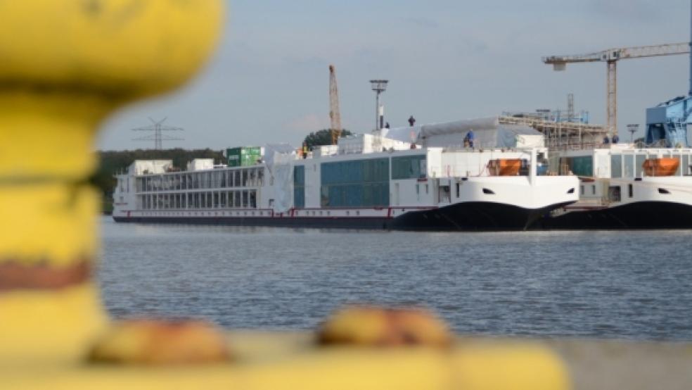 Die Wikinger kommen - aus Papenburg. Auf der Meyer Werft entstehen derzeit fünf neue Flusskreuzfahrtschiffe für die Reederei »Viking River Cruises«. © Hanken