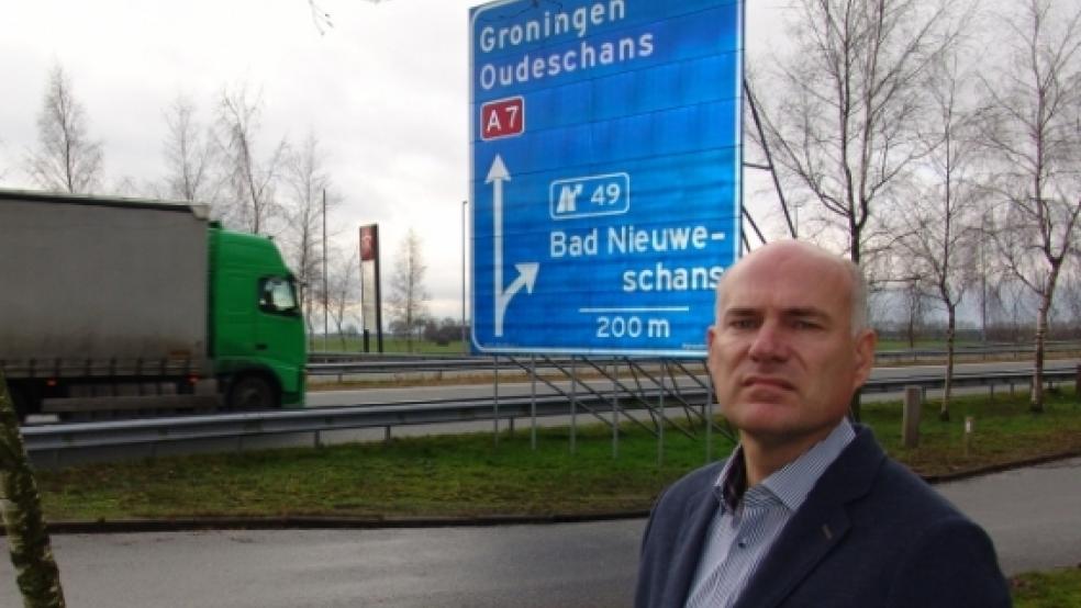 Steht den Maut-Plänen kritisch gegenüber: Karel Groen von der Ems Dollart Region (EDR). Foto: Boelmann © 