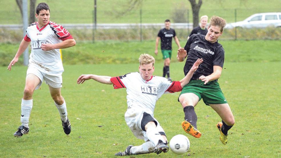 Auch mit dem Regen hatten die Bingumer beim Hinspiel gegen Hollen zu kämpfen. Ein Remis wie im Oktober 2013 ist das Mindestmaß für das heutige Match. © Archivfoto: Bruins