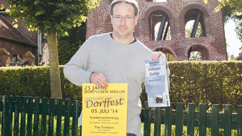 Jung und Alt etwas zu bieten, ist das Ziel, das sich Vorsitzender Jörg Boekhoff mit dem Dorffest gesetzt hat. © Foto: de Winter