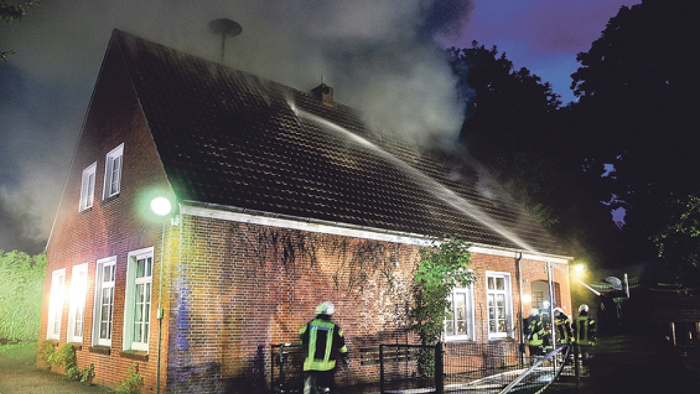 Beim Brand am 21. September 2013 wurde der Kindergarten stark beschädigt. © Foto: Wolters