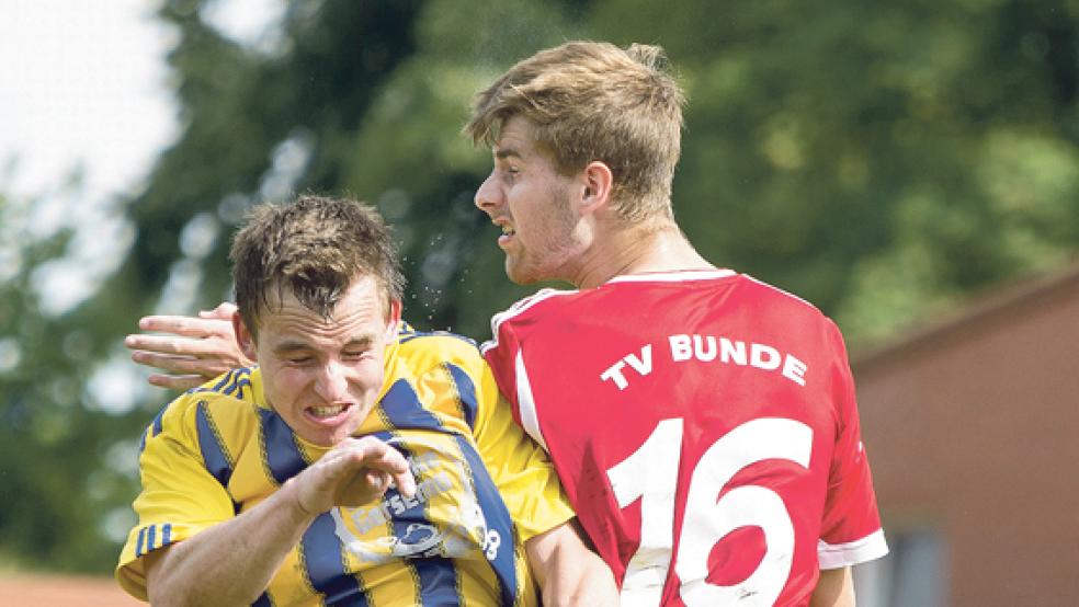 Wer springt heute höher: Keno Siemens (l.) und seine Weeneraner oder Renke Haken und seine Bunder? © Foto: Mentrup