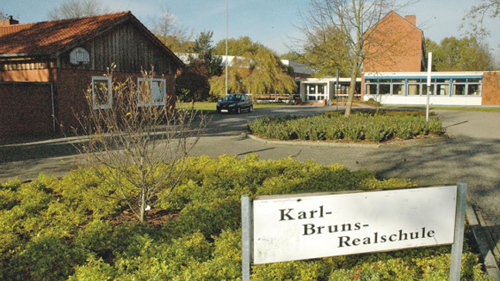 Jan Kuiper (kleines Bild) leitet die Geschicke der neuen Oberschule in Weener, die aus der Karl-Bruns-Realschule (großes Bild) und der Phönixschule entstanden ist. © Fotos: Szyska, de Winter