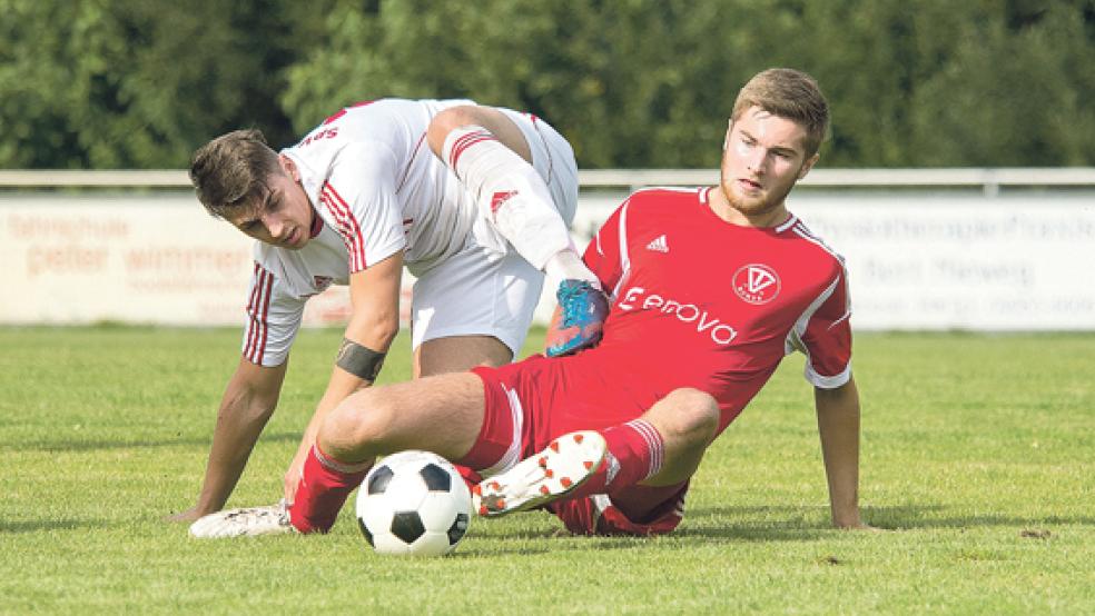 Defensive Stabilität will der TV Bunde gegen Frisia Loga wieder beweisen. Wie es geht, haben Renke Haken und Co. unter anderem gegen Aurich gezeigt. © Foto: Mentrup