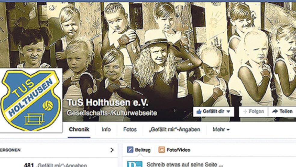 Fast 500 Fans hat der TuS Holthusen auf seiner Facebook-Seite. © 