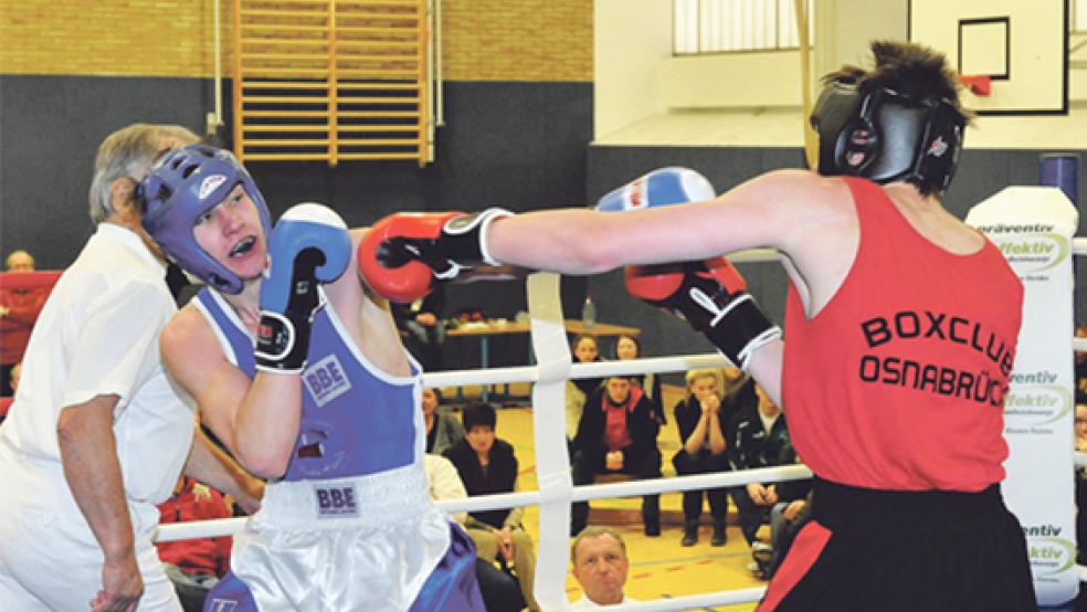 Die Fäuste fliegen morgen bei der ersten »Fight Night« der Boxgemeinschaft Shake Hands Leer in der BBS-Halle. © Foto: Bruins