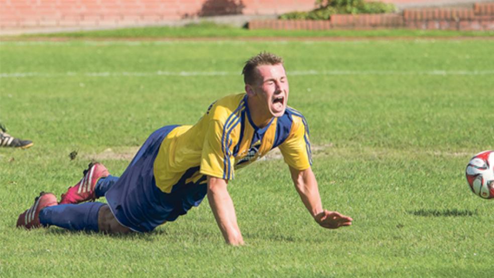 Schmerzhaft verlief die Hinrunde für Weeners Timo Zillmer. Der Stürmer verpasste verletzt einige Spiele und wartet noch auf sein erstes Tor. © Foto: Mentrup