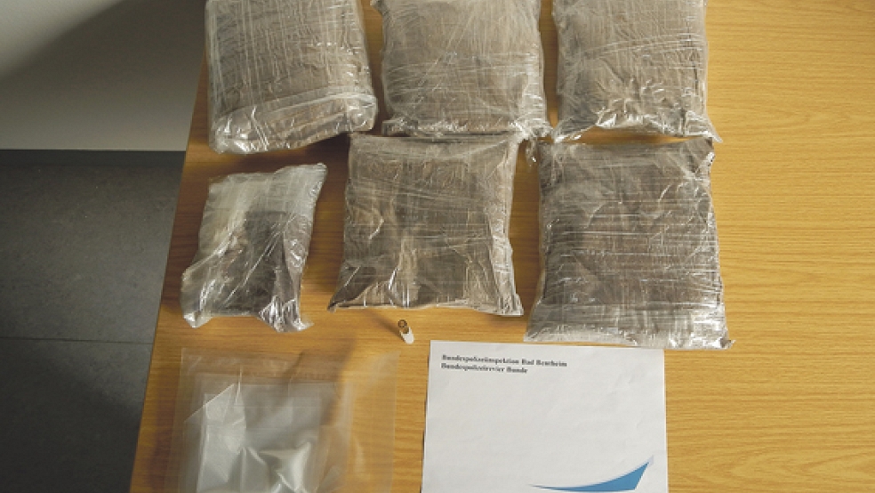 Die sichergestellten Amphetamine aus Bunderneuland.? © Foto: Bundespolizei