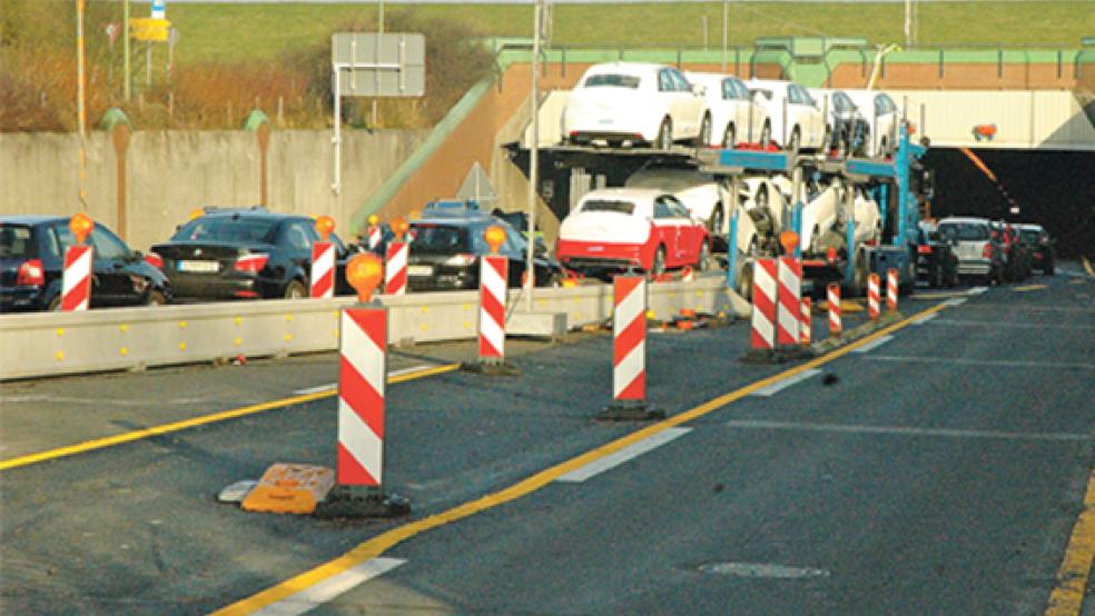 Im Zuge der Tunnel-Sanierung kam es bis Oktober 2014 teilweise zu erheblichen Verkehrsbehinderungen. Wie teuer die Baumaßnahmen letztlich werden, dürfte derweil erst in einigen Monaten feststehen. © Foto: Szyska