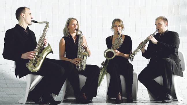 Saxophon-Quartett spielt doppelt