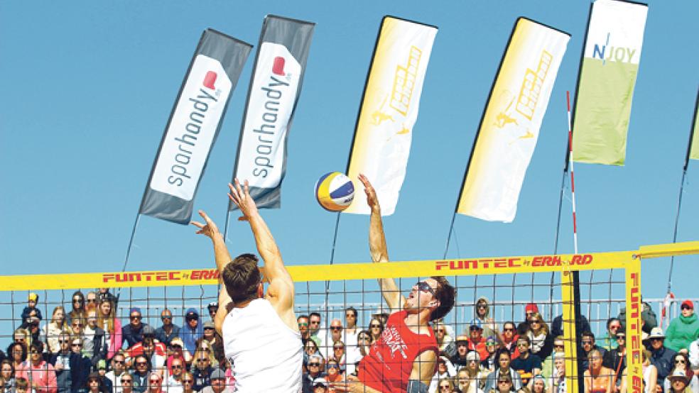 Hochklassige Spiele sahen die vielen Zuschauer beim sehr gut besetzten Beachvolleyball-Turnier auf Norderney. © Foto: König Event Marketing