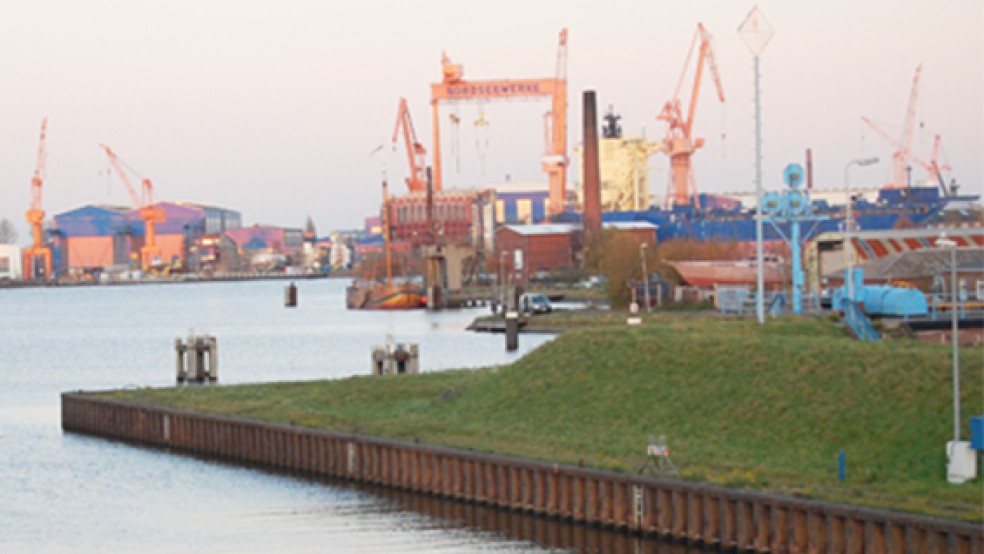 Wieder in unsicherem Fahrwasser: Die Nordseewerke GmbH in Emden. © Archivfoto: Szyska