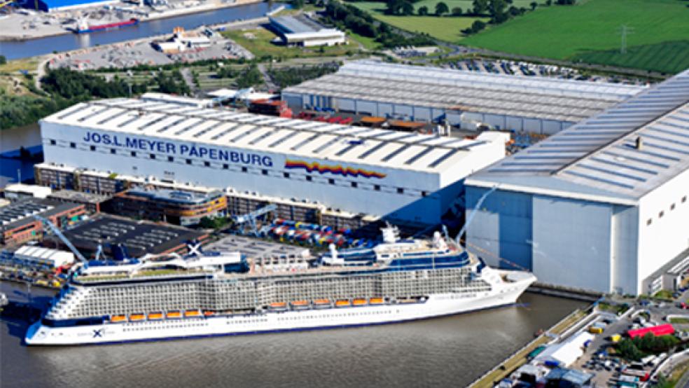 »Umzugspläne« bestätigt: Die Leitung der Meyer Neptun GmbH, unter deren Dach sich auch die Meyer Werft in Papenburg befindet (Foto), hat angekündigt, im Herbst ein Büro in Luxemburg eröffnen zu wollen - aus »Interationalitätsgründen«. © Foto: privat