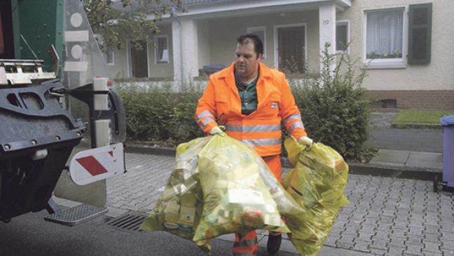 Nach blauen fehlen nun gelbe Müllsäcke