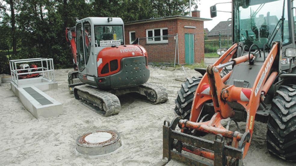 Das Abwasser wird von Jemgum nach Bingum gepumpt. Dort laufen derzeit abschließende Arbeiten (Bild). © Foto: Szyska