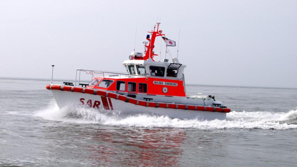 Einen kranken Hund eskortierten die Seenotretter von Wangeroorge nach Harlesiel.  © Foto: DGzRS