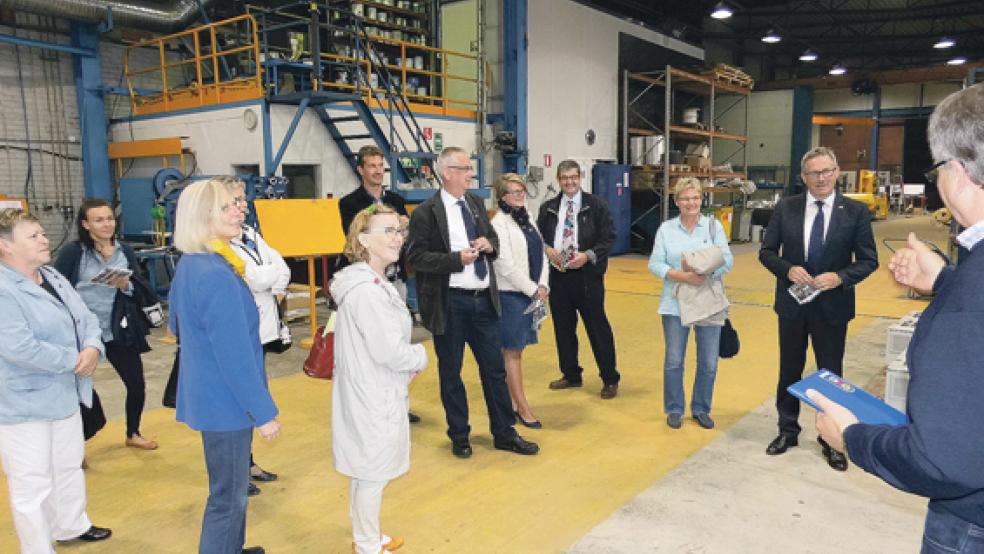 Ein Programmpunkt für die Ratsdelegation aus Weener war unter anderem die Besichtigung der Firma »Aslemetals« in Eurajoki. Die Maschinenbaufirma arbeitet auch für die Meyer Werft in Papenburg. © 