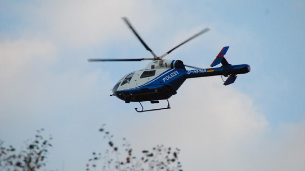 Auch ein Rettungshubschrauber der Bundespolizei beteiligte sich an der Suche nach der Frau. © Foto: RZ-Archiv