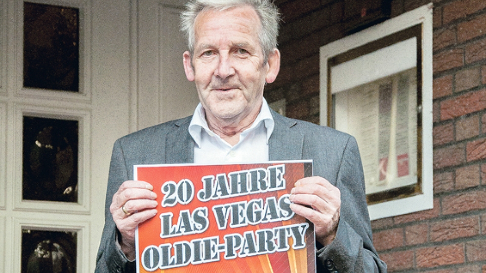 Wilfried Dieter Dreesmann freut sich schon auf die Oldie-Party am 12. September. © Foto: de Winter