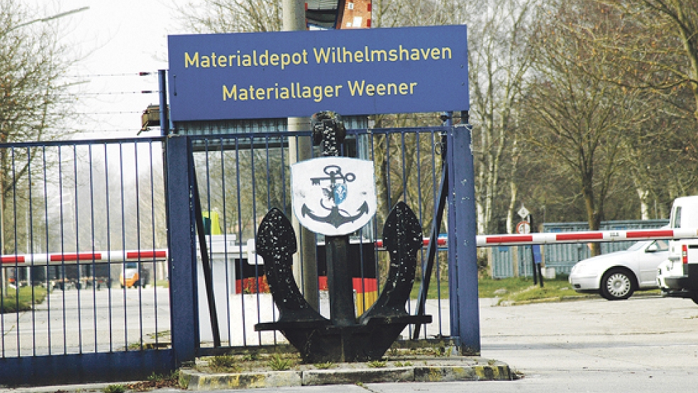 Auf dem Gelände des Materiallagers der Bundeswehr an der Rostocker Straße in Weener soll ein zweckmäßiger Neubau für vier Ausbildungsberufe entstehen. © Foto: Szyska