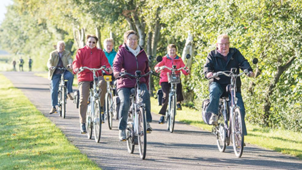 Die meisten Teilnehmer waren beim Volkswandertag als Radwanderer angemeldet. Auch diese Gruppe war schon früh auf den Beinen. © Fotos: Mentrup