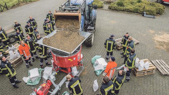 30.000 Sandsäcke pro Tag