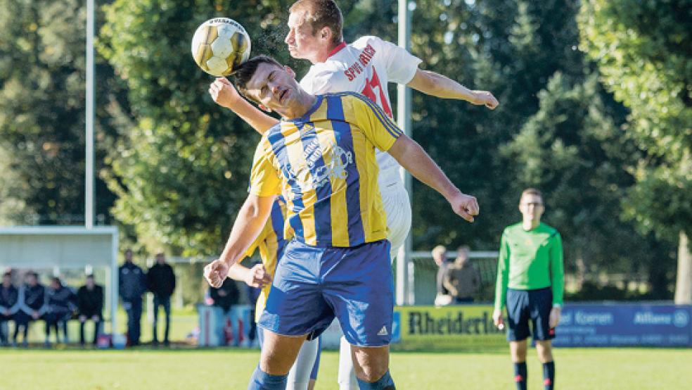 Als Linksverteidiger machte Sven Labitzke in Middels einen guten Job. Ob er gegen Großefehn mitwirken kann, ist allerdings noch offen. © Foto: Mentrup