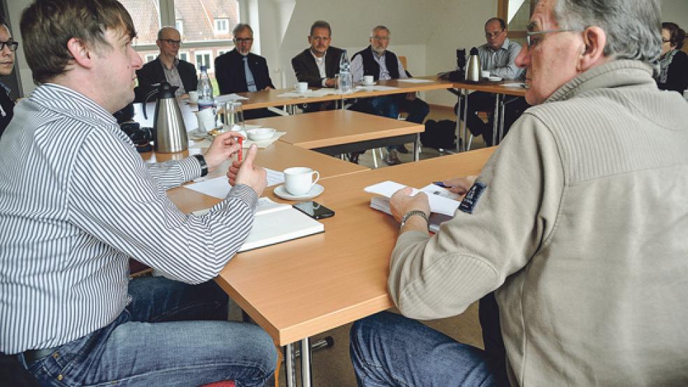 Auf einer Pressekonferenz stellten Vertreter der »Allianz für den freien Sonntag im Landkreis Leer« ihre Petition an den Bundestag vor.  © Foto: Wieking