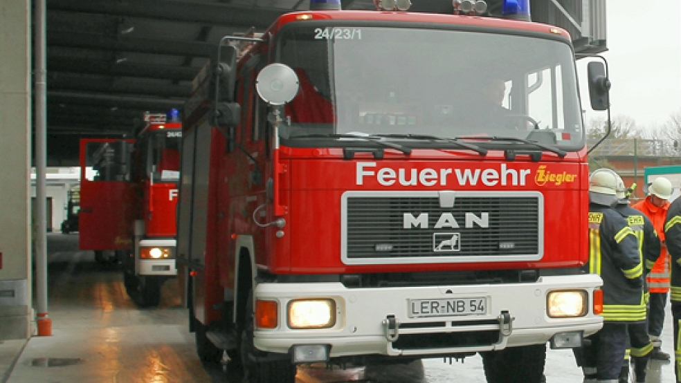 Ein Fehlalarm bei der Papierfabrik Klingele rief die Feuerwehr Weener auf den Plan. Die Brandmeldeanlage hatte ausgelöst. © Foto: Feuerwehr/Rand