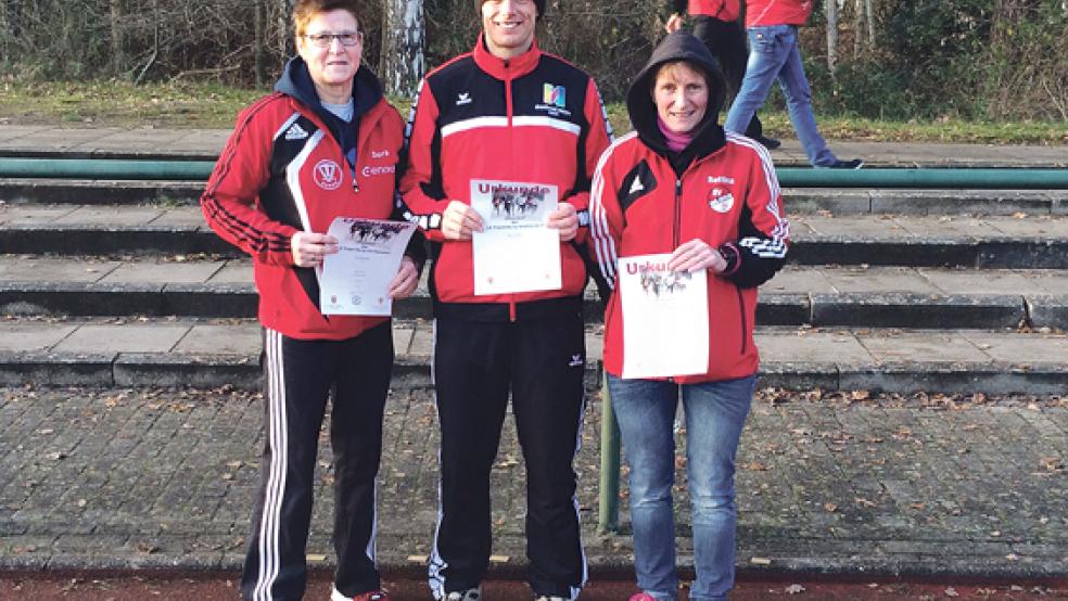 Schnell unterwegs in Papenburg: Dora Rabenberg (links), Marco Tammen und Bettina Pilney. © Foto: privat