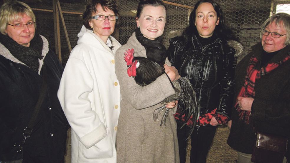 Besuchten den Hof von Simone Heidbreder in Wymeer (2. von rechts): Annemarie Tuitjer (CDU-Fraktionsvorsitzende in Bunde), Anja Ihnen-Swoboda (Bezirksvorsitzende der Frauen Union), Gitta Connemann (CDU-Abgeordnete) und Ina Penon (CDU-Bunde)(von links). © Foto: CDU Bunde
