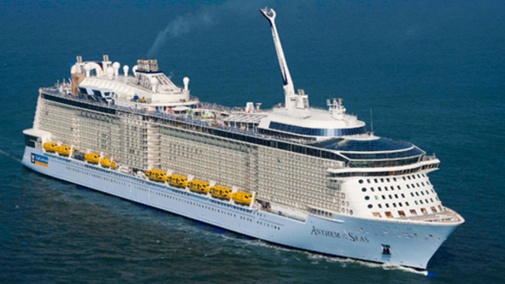 Die »Anthem of the Seas« ist auf dem Atlantik in einen schweren Sturm geraten. © Foto: Meyer Werft