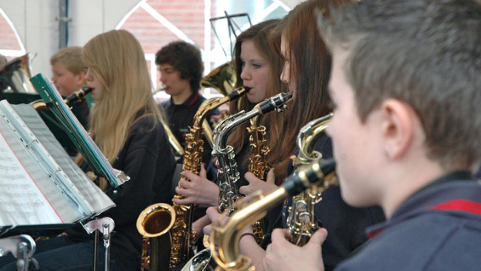 Dem TMV Weener - hier das Jugendblasorchester - wurden mehrere Instrumente gestohlen. © Foto: Szyska