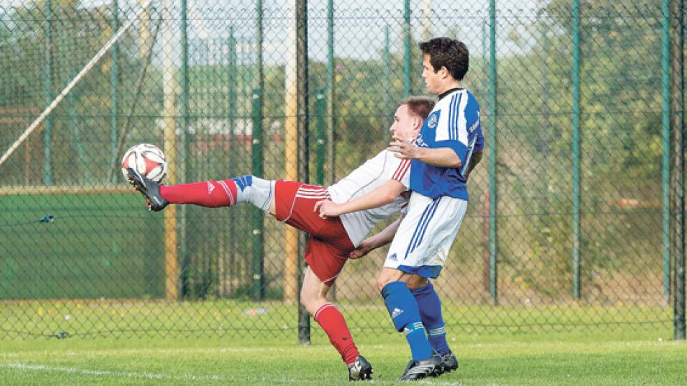 Strecken müssen sich die Jemgumer um Ole Nitters, um ihre Serie zu verteidigen. Heute spielen sie gegen die SG Egels-Popens, am Montag gegen Eiche Ostrhauderfehn. © Foto: Mentrup