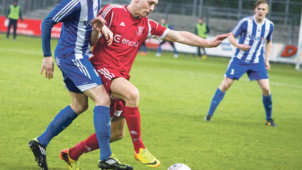 Der TV Bunde um Keno Schmidt freut sich auf das Ostfriesland-Derby heute Abend gegen Kickers Emden. © Archivfoto: Mentrup