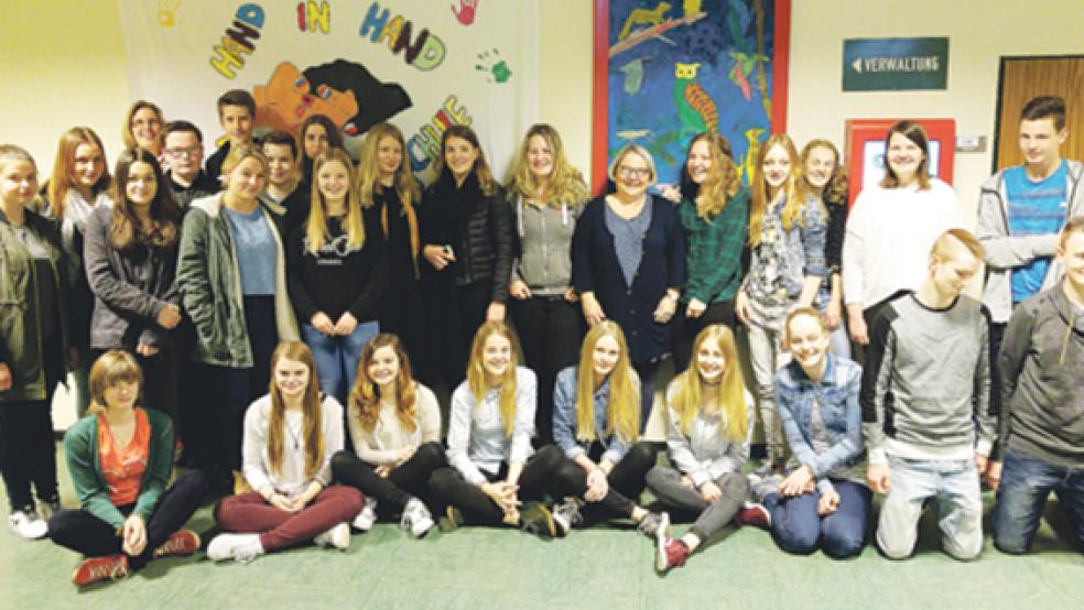 Die Schüler aus Wommels in den Niederlanden und ihre Austauschpartner an der OBS Weener. © Foto: privat
