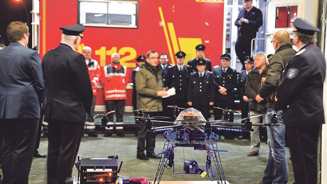 Feuerwehr-Drohne bei Probe abgestürzt