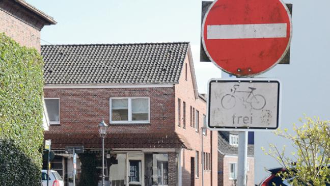 Nur nach links in die Westerstraße