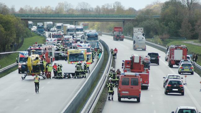 Acht Unfälle durch Hagelschauer