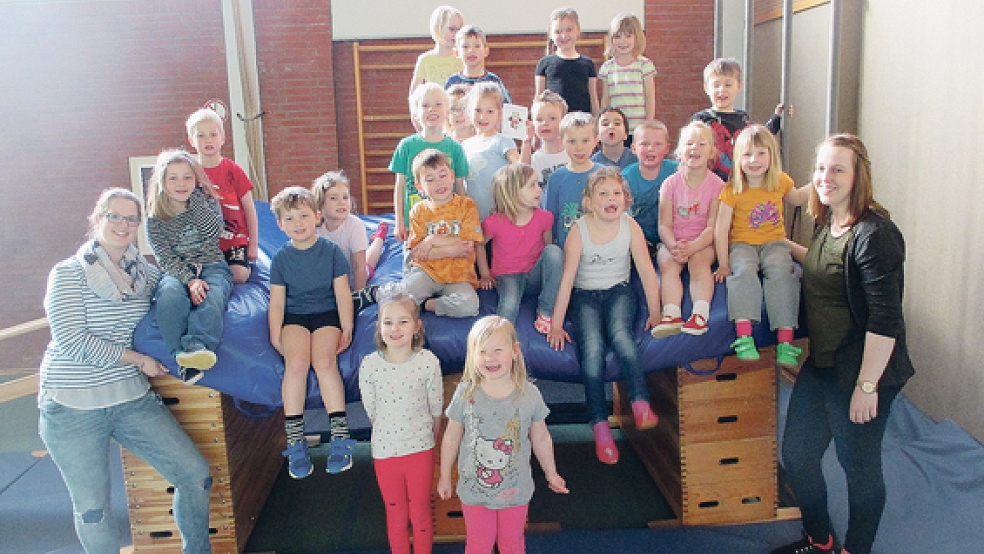 27 Mädchen und Jungen des Kindergartens Holthusen haben das Feuerwehrsportabzeichen erworben. © Foto: privat
