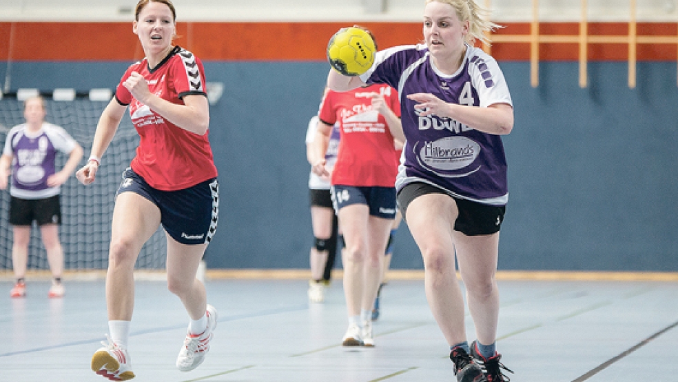 Deutlich voraus waren die HSG-Handballerinnen im letzten Saisonspiel Marienhafe. © Foto: Mentrup