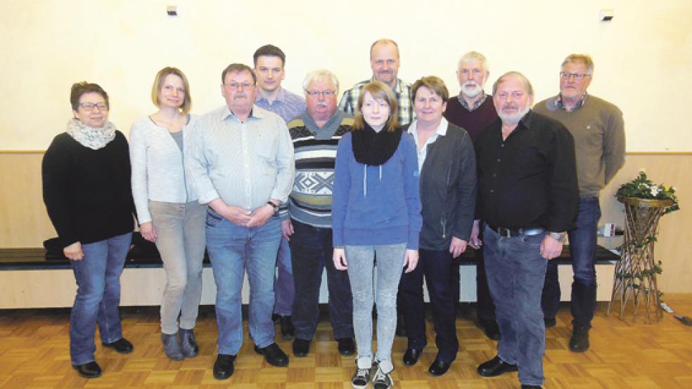 Die Kandidaten für den Bunder Rat: Von links Karin Mertens, Anja Freesemann, Richard Bloem, Uwe Sap, Kurt Voss, Rieke Mertens, Heiner Kruse, Johanne Modder, Georg Huisinga, Heinz Günther Gosling und Harm Kruithoff.  © Foto: SPD