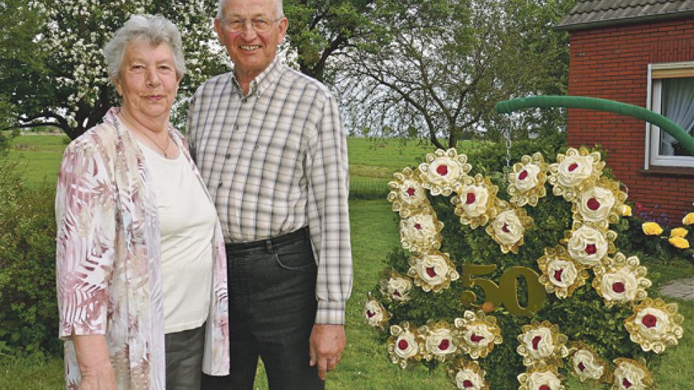 Wilhelm und Dinchen Oosting aus Nendorp feiern heute ihre Goldene Hochzeit.  © Foto: Eva Hollender