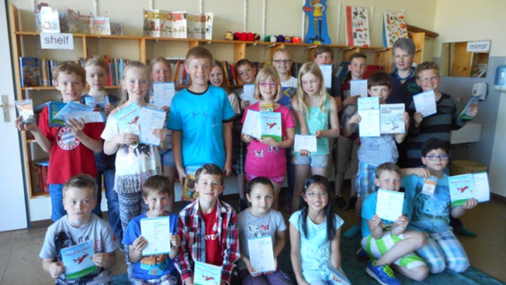 22 Dritt- und Viertklässler der Grundschule in Weener haben am »Känguru«-Wettbewerb der Mathematik teilgenommen,  © Foto: Grundschule