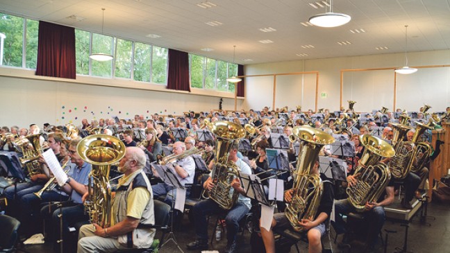 200 Musiker bei der Generalprobe