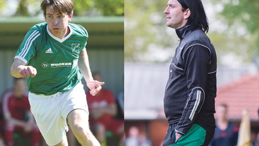 Sie kennen sich seit vielen Jahren, nun trainieren Micha Gerke (links) und Jürgen Siemens gemeinsam die erste Fußballherrenmannschaft von Teutonia Stapelmoor. © Fotos: Bruins, Mentrup